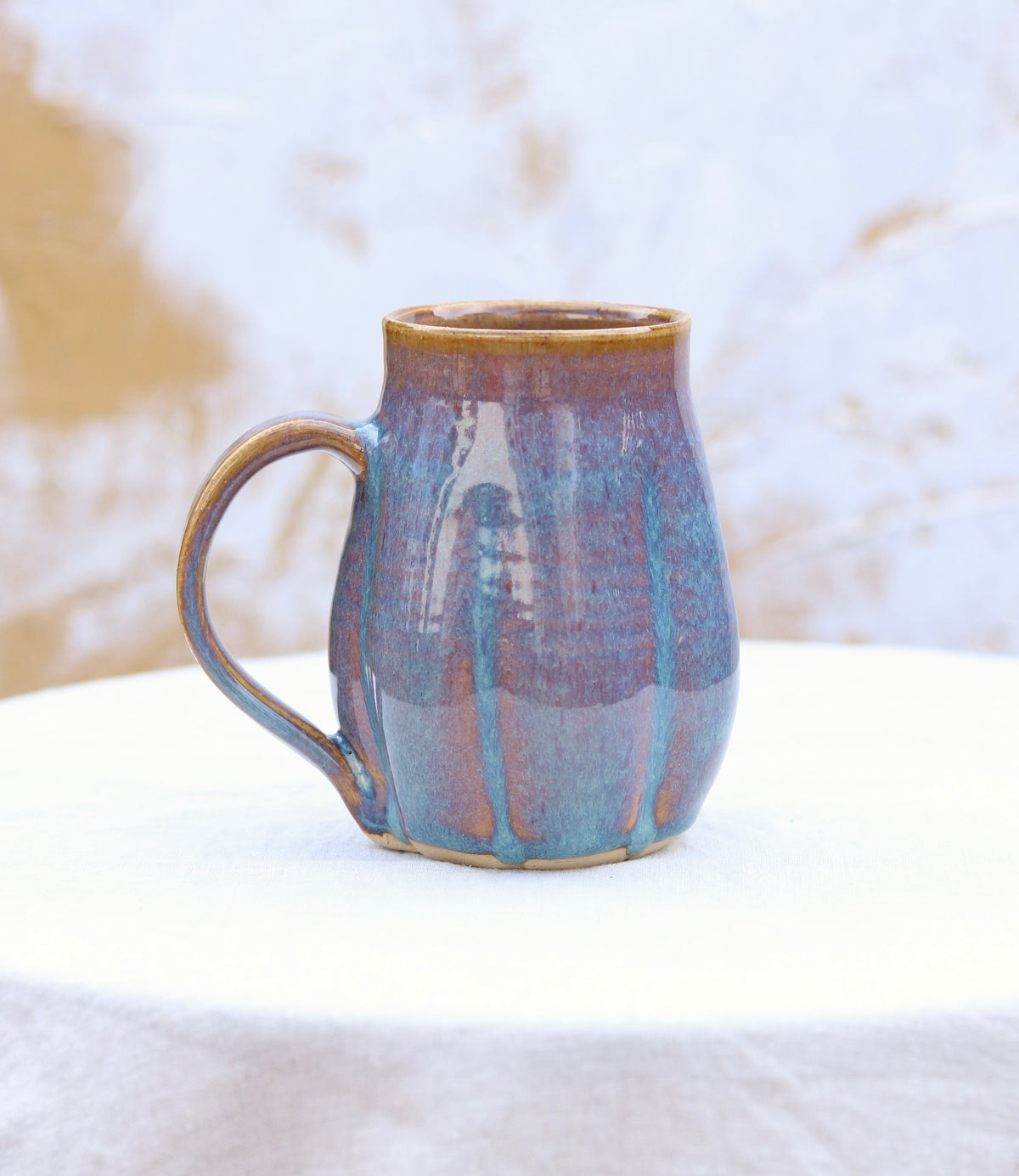 Grooved Mug in Celestial Blue