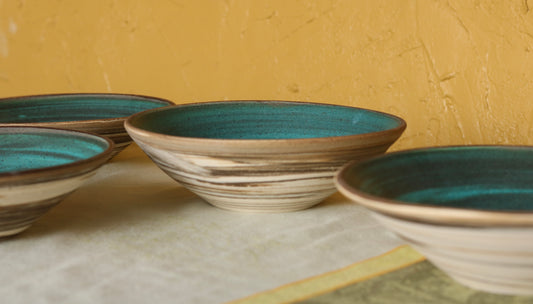 Marbled Shallow Breakfast Bowl (2 Colors)