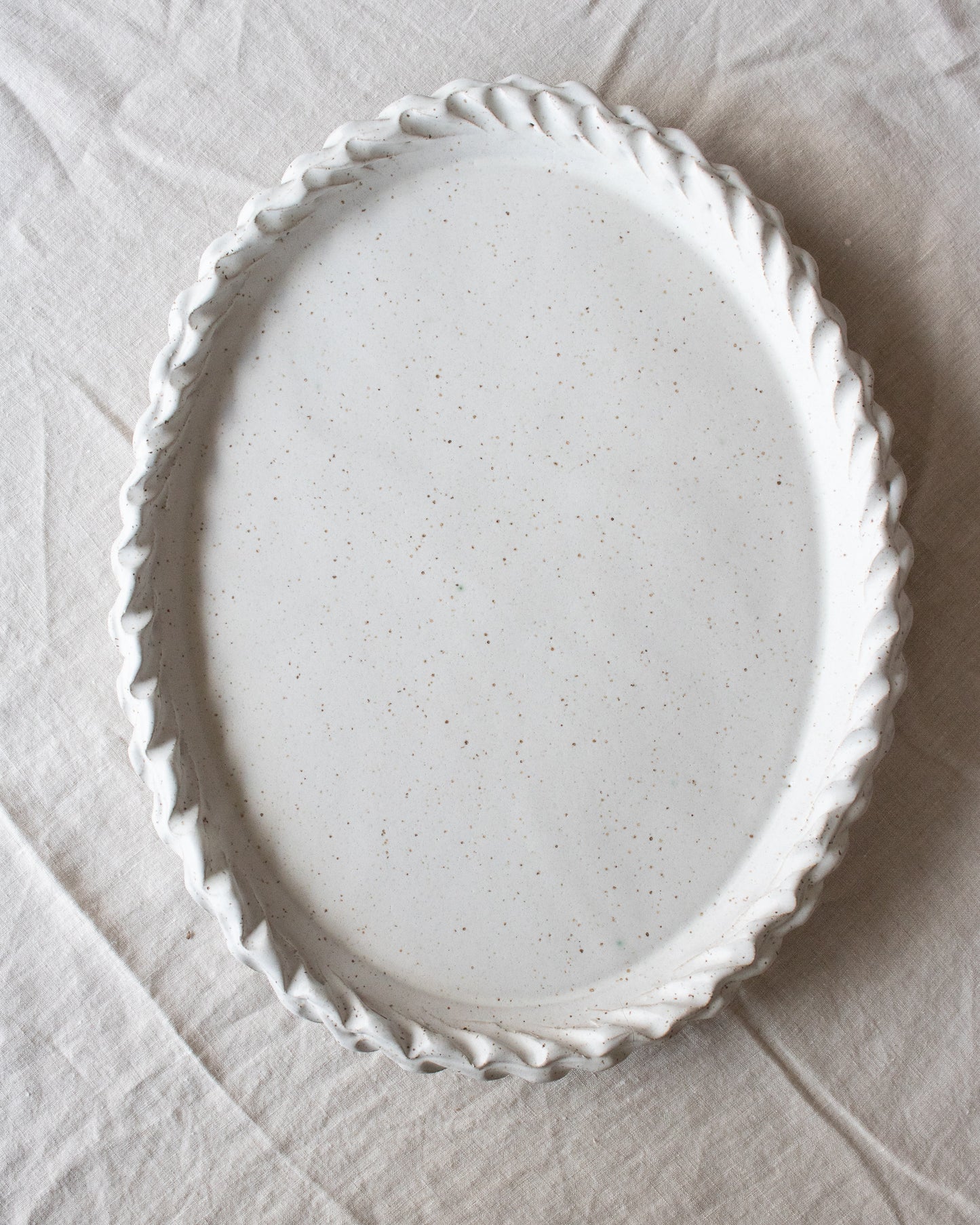 Extra Large Serving Platter in Matte White