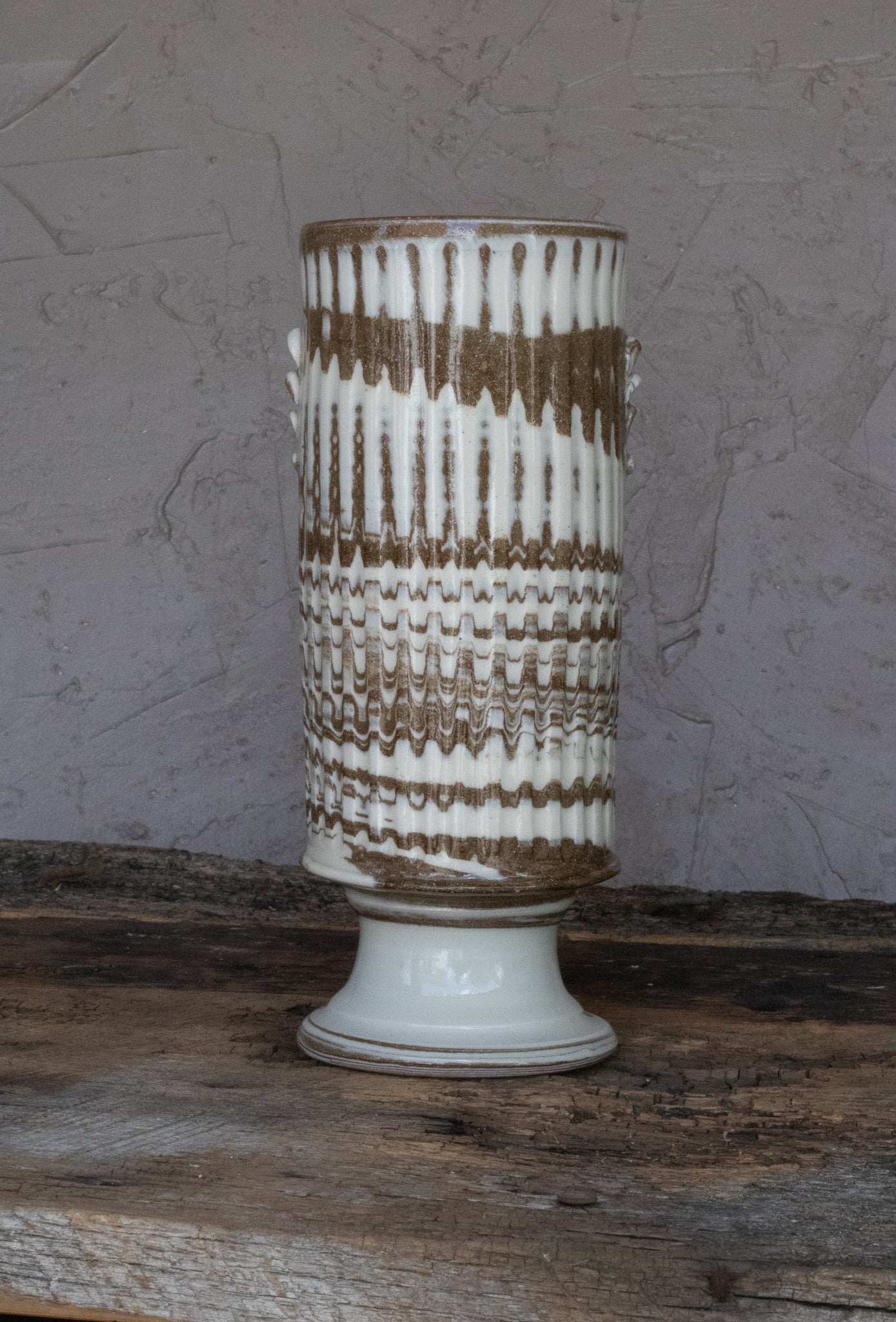 Marbled Pedestal Vase 3