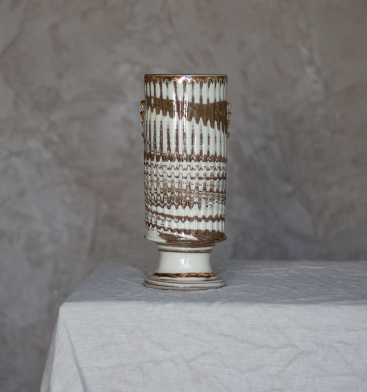 Marbled Pedestal Vase 3