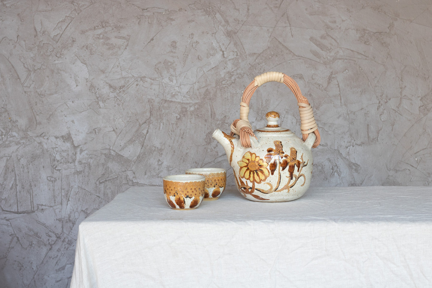 Zinnia and Marigold Tangles Teapot Set