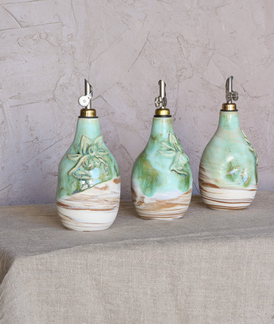 Emerald Green Oil Cruet