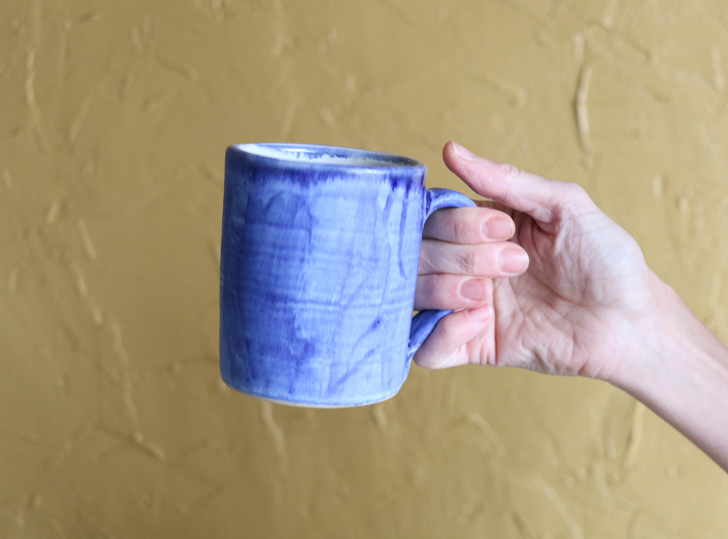 Cobalt Blue Wash 16 oz Folkware Mug