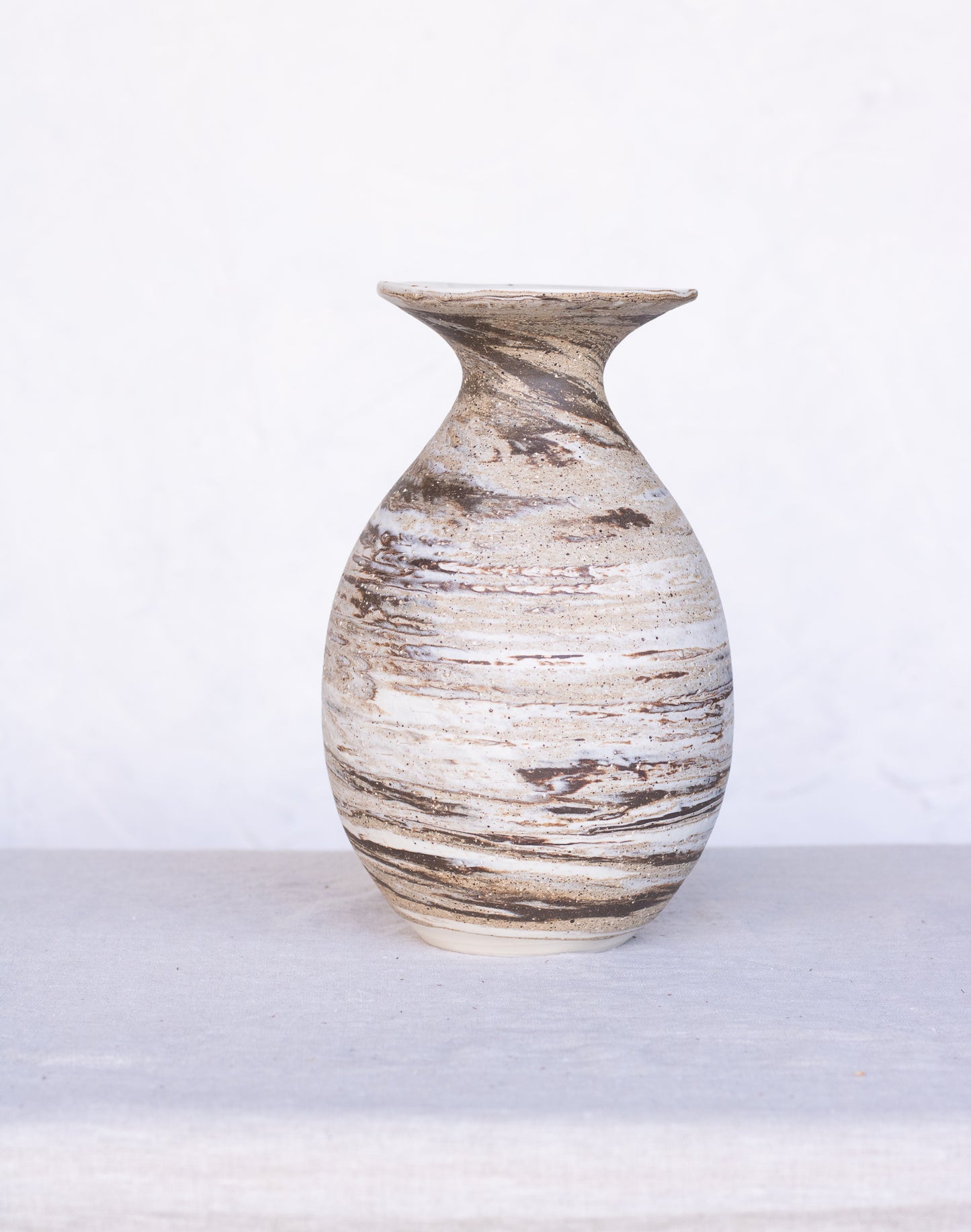 Second Quality: Large  Natural Raw Clay Vase