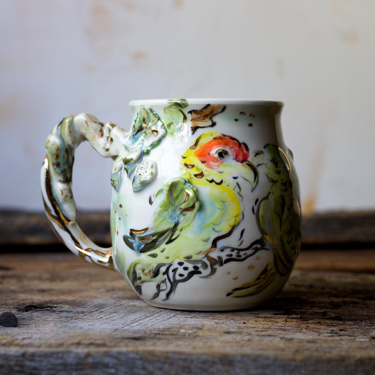 Carolina Parakeet and Oak Mug