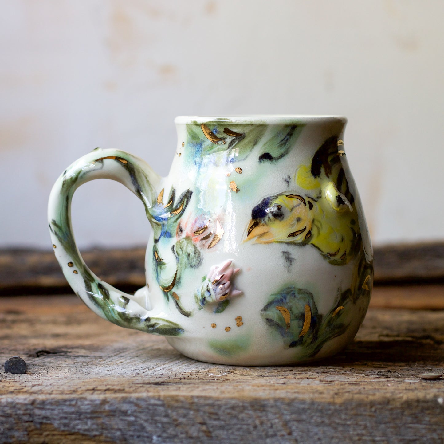 Goldfinch with Thistle and Butterfly (MUG 2)