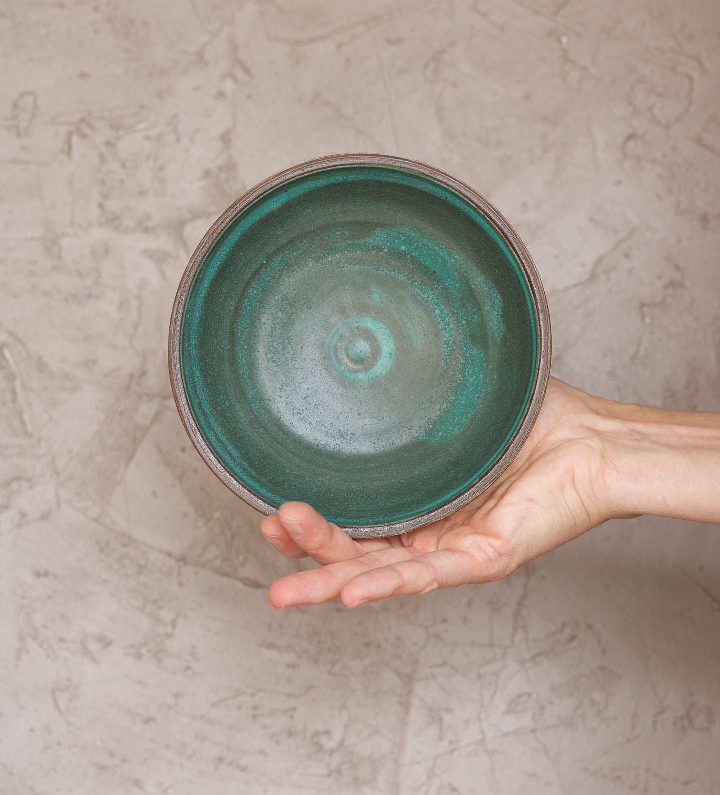 Shallow Breakfast Bowl in Matte Turquoise